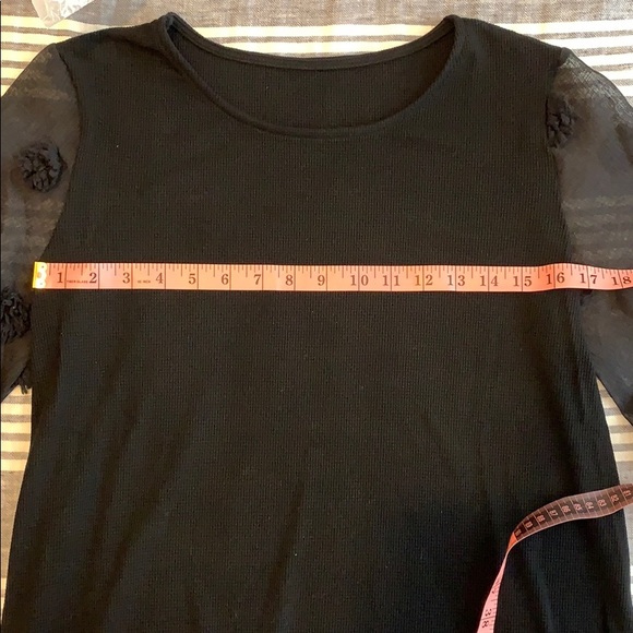 Vetinee Bell Sleeve Shirt Waffle Knit Blouse - Picture 7 of 8